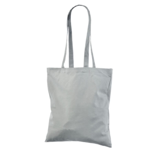 Soodsa hinnaga halli värvi riidest kott. Mõõdud 38×42 cm